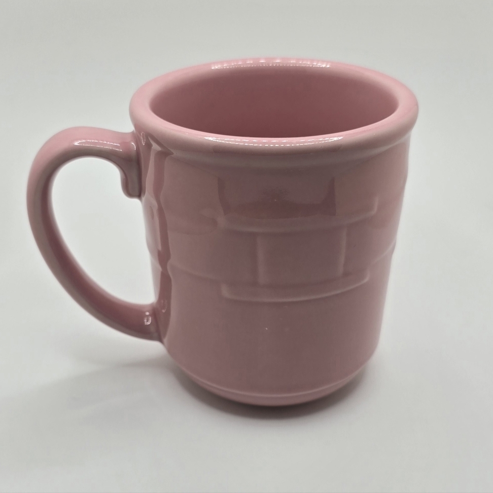 SOLD **** Longaberger Pottery Pink Ceramic Vitrified Coffee Mug 10oz - Picture 3 of 6